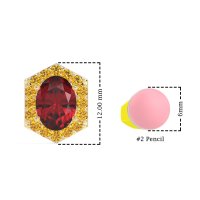 Vintage Oval Halo Stud Earrings