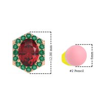 Vintage Oval Halo Stud Earrings