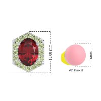 Vintage Oval Halo Stud Earrings