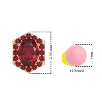 Vintage Oval Halo Stud Earrings