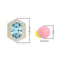 Vintage Oval Halo Stud Earrings