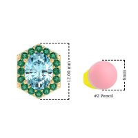Vintage Oval Halo Stud Earrings