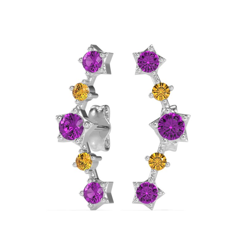 Ear Climber Stud Earrings