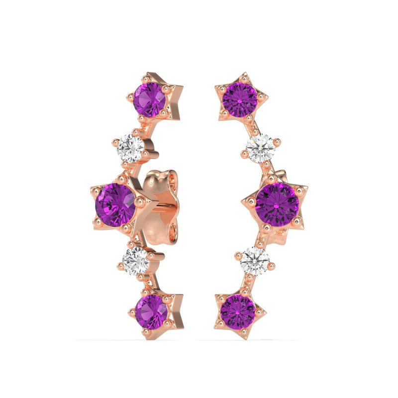 Ear Climber Stud Earrings