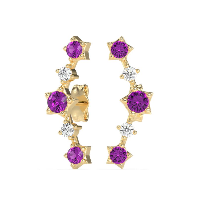 Ear Climber Stud Earrings