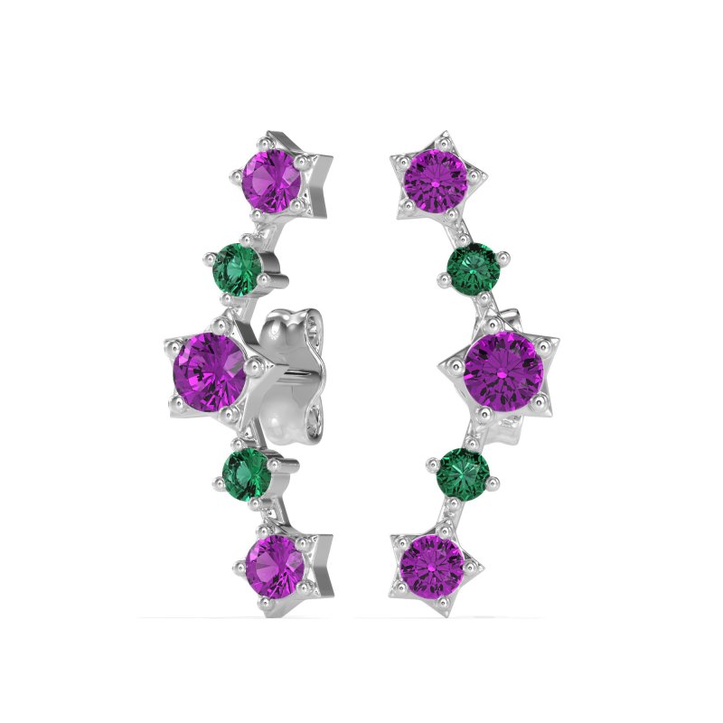 Ear Climber Stud Earrings