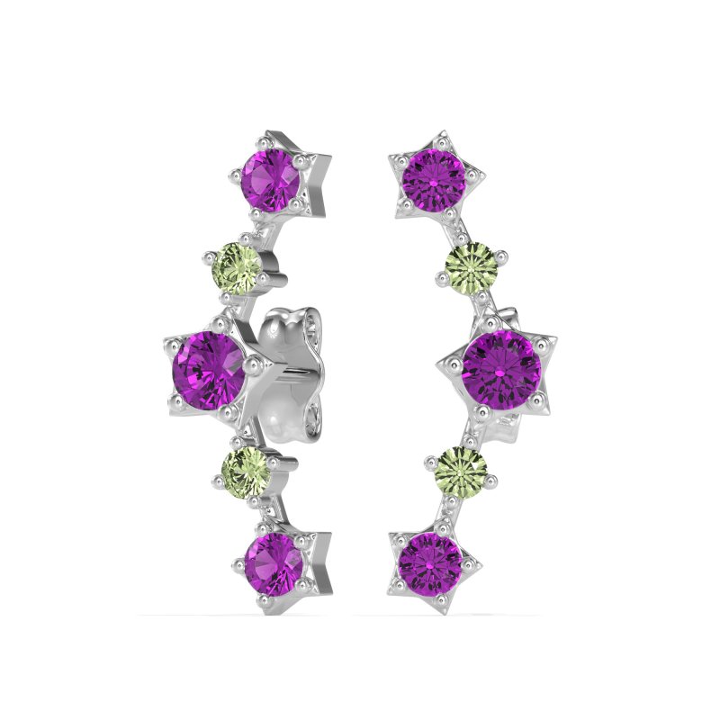 Ear Climber Stud Earrings
