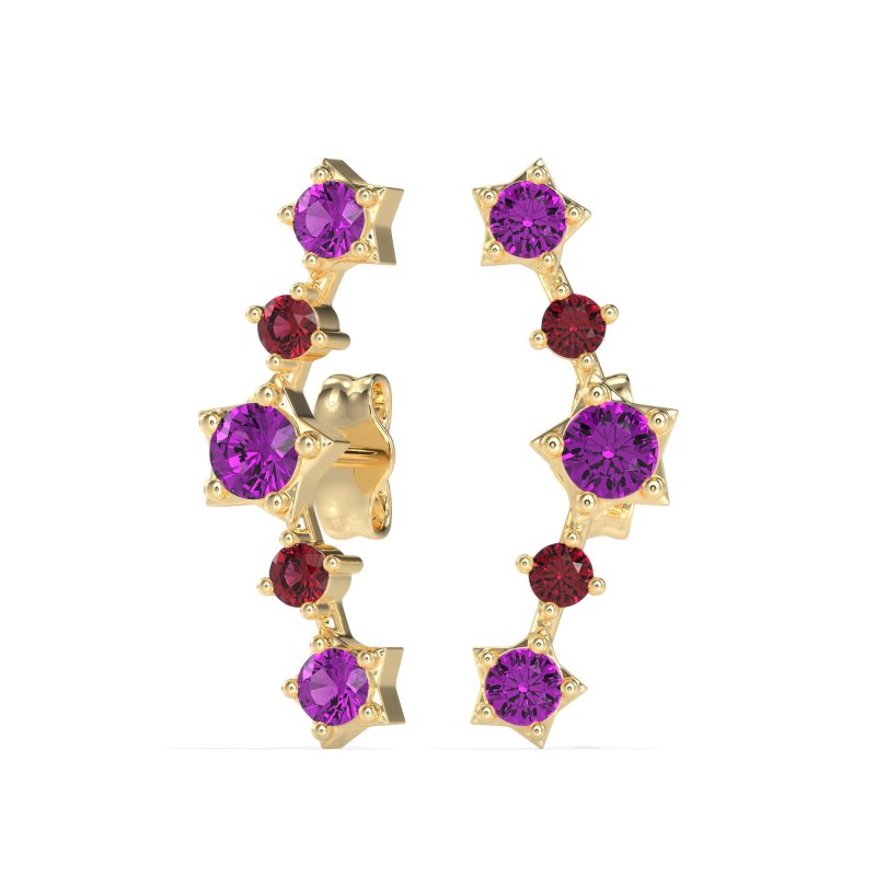 Ear Climber Stud Earrings