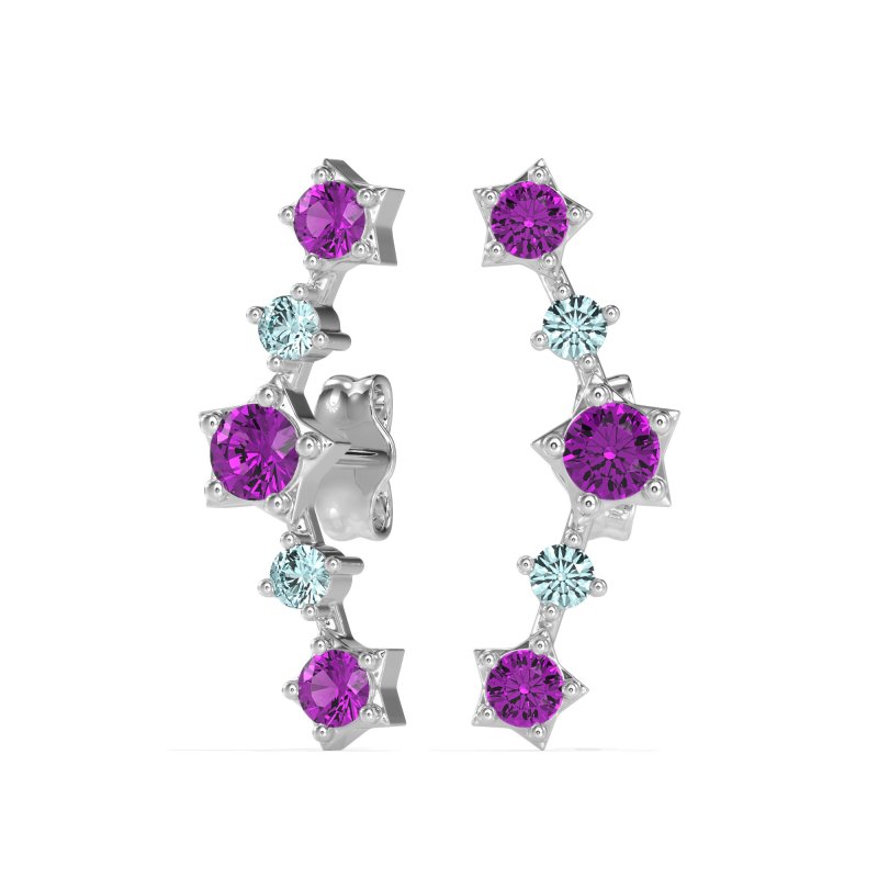 Ear Climber Stud Earrings