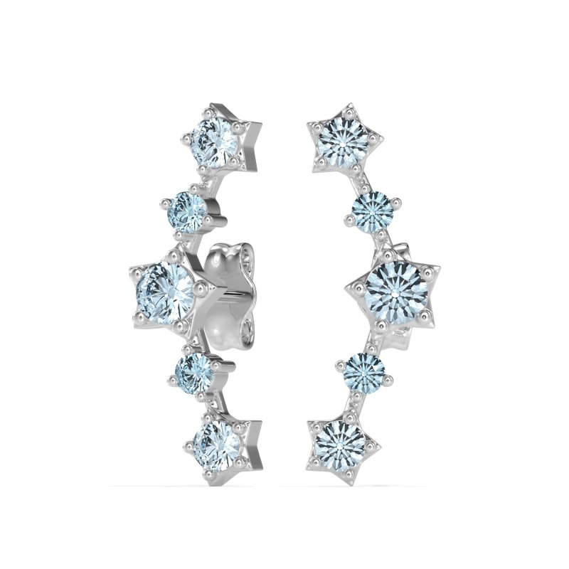 Ear Climber Stud Earrings