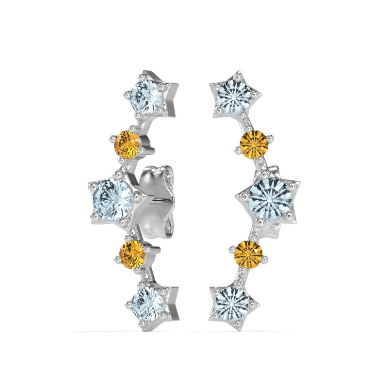 Ear Climber Stud Earrings