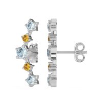 Ear Climber Stud Earrings