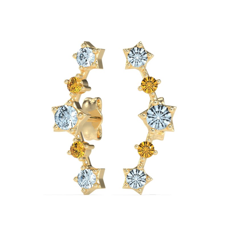 Ear Climber Stud Earrings