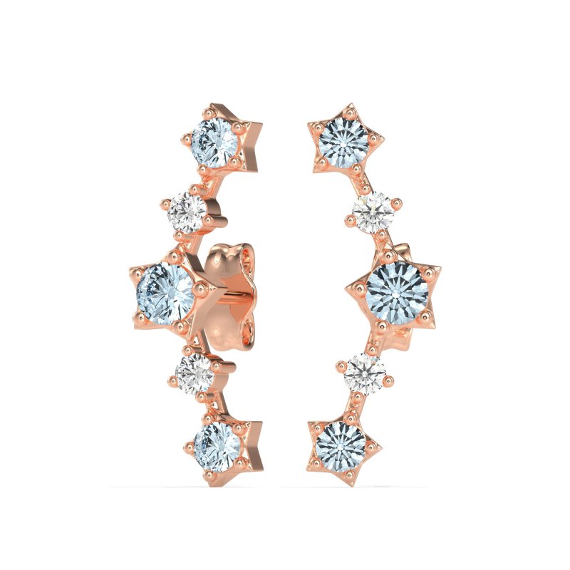 Ear Climber Stud Earrings