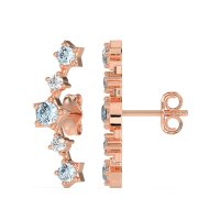 Ear Climber Stud Earrings