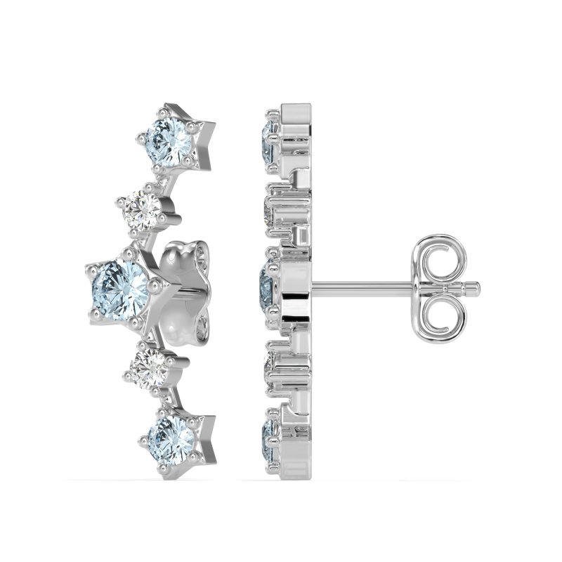 Ear Climber Stud Earrings