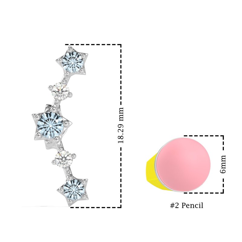 Ear Climber Stud Earrings