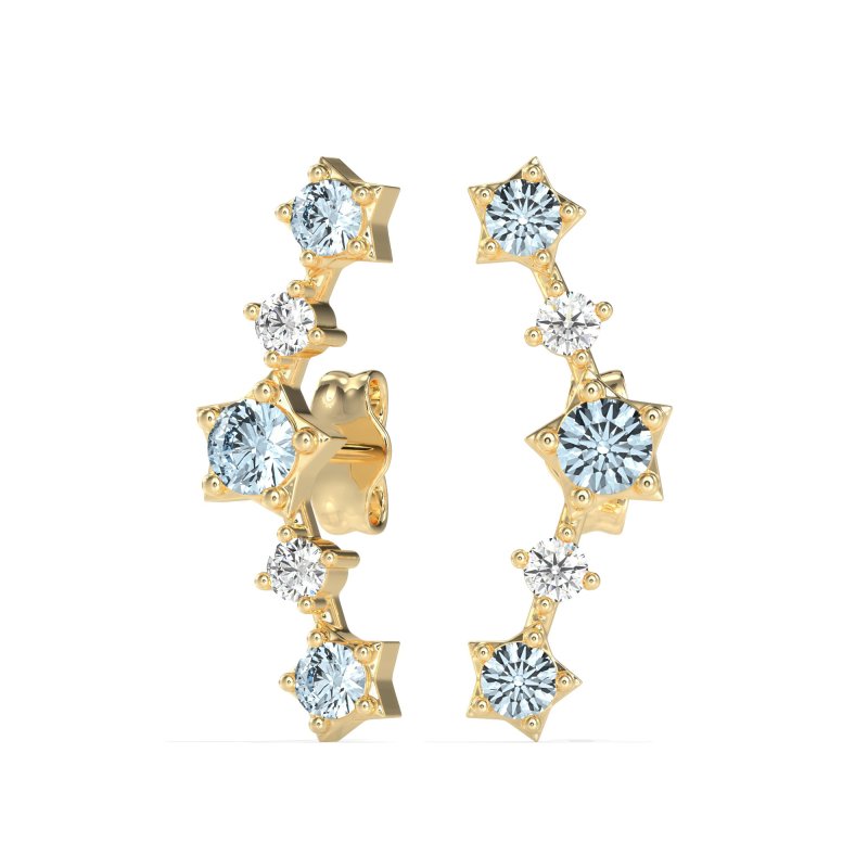 Ear Climber Stud Earrings