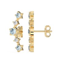 Ear Climber Stud Earrings