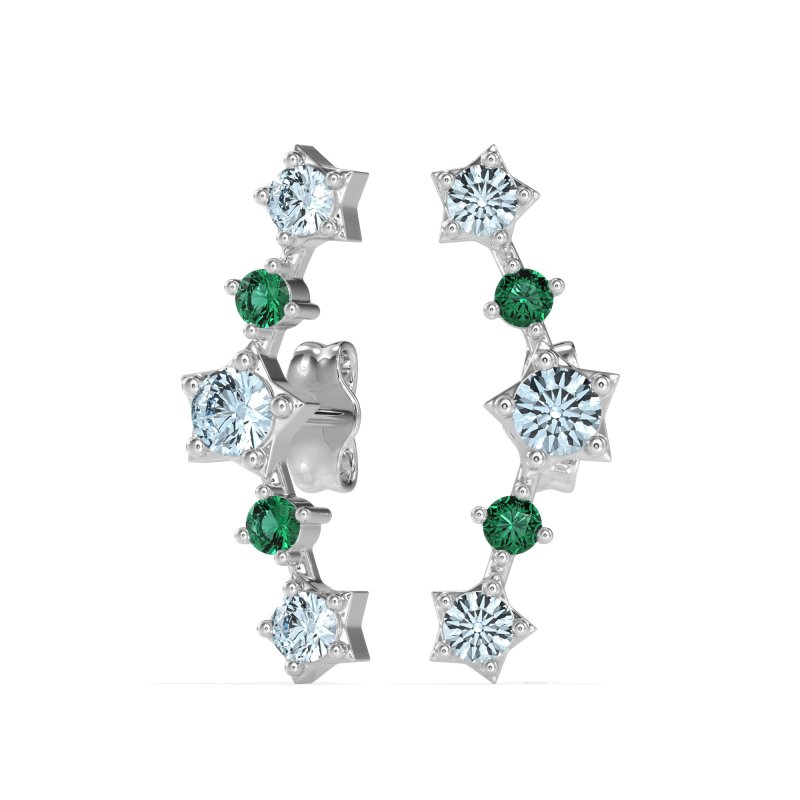 Ear Climber Stud Earrings