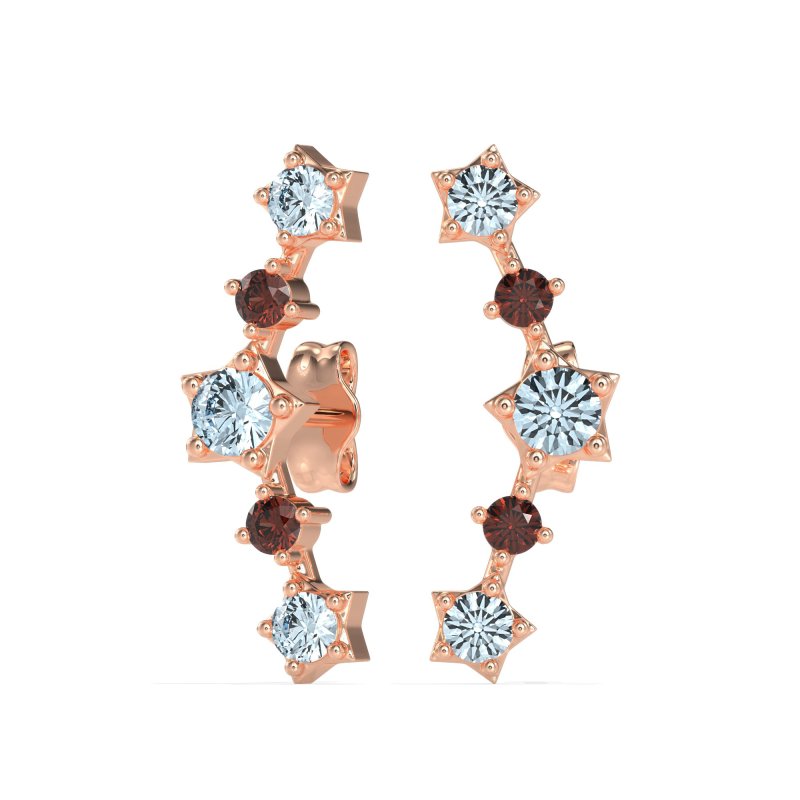 Ear Climber Stud Earrings