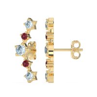 Ear Climber Stud Earrings