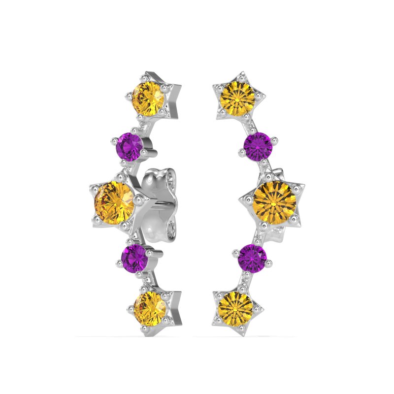 Ear Climber Stud Earrings