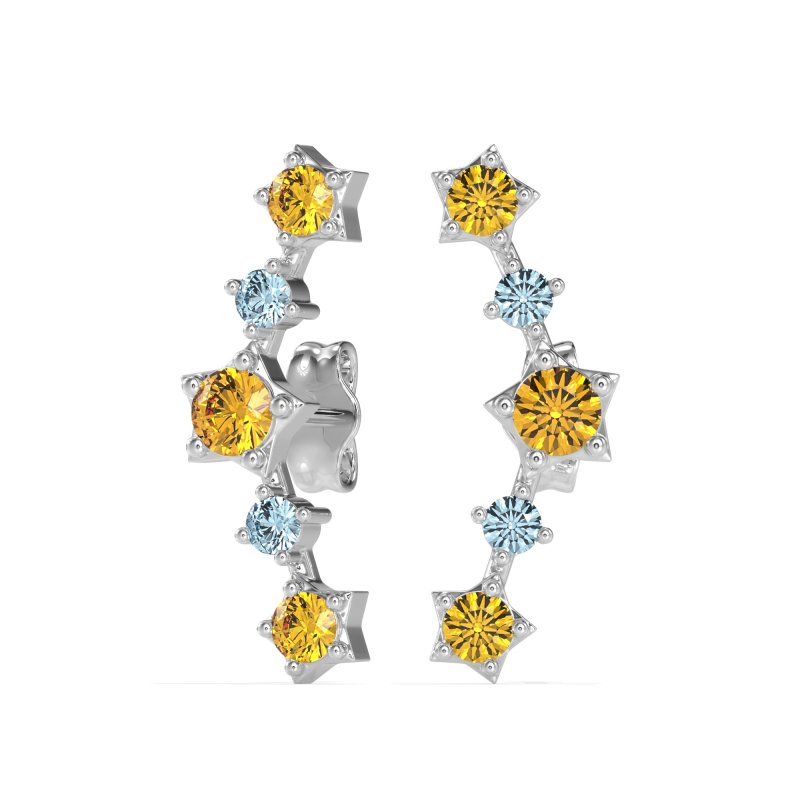 Ear Climber Stud Earrings