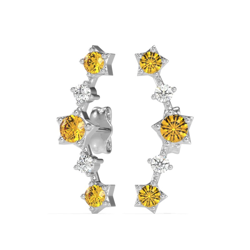 Ear Climber Stud Earrings