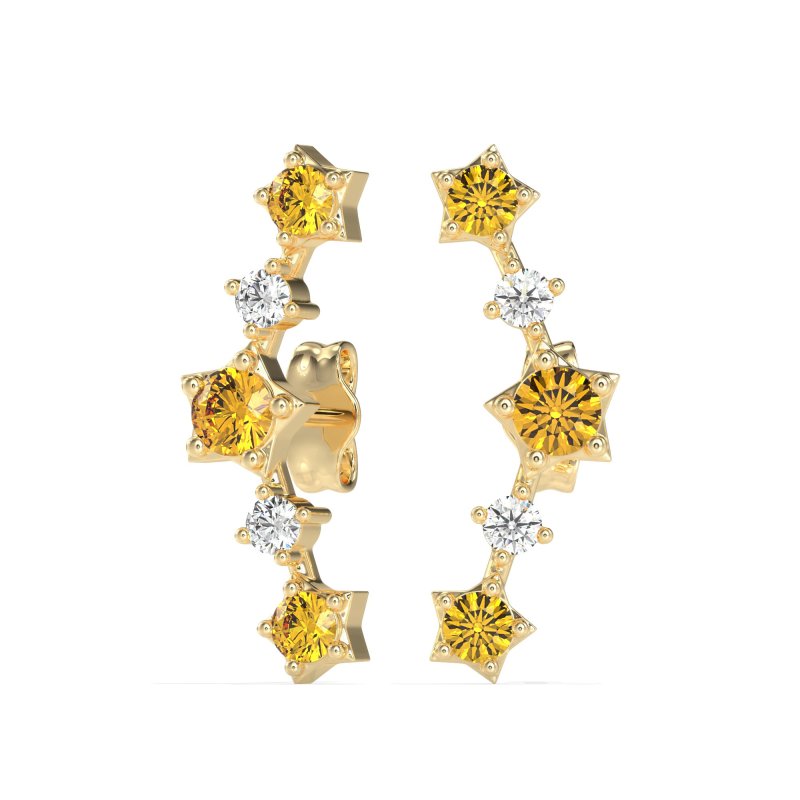 Ear Climber Stud Earrings