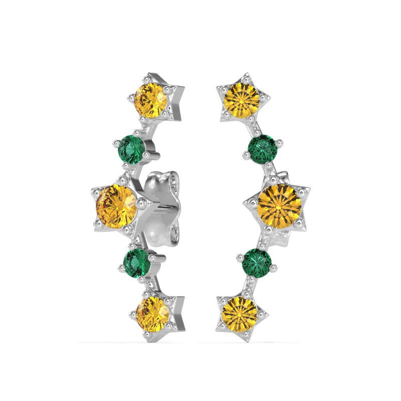 Ear Climber Stud Earrings