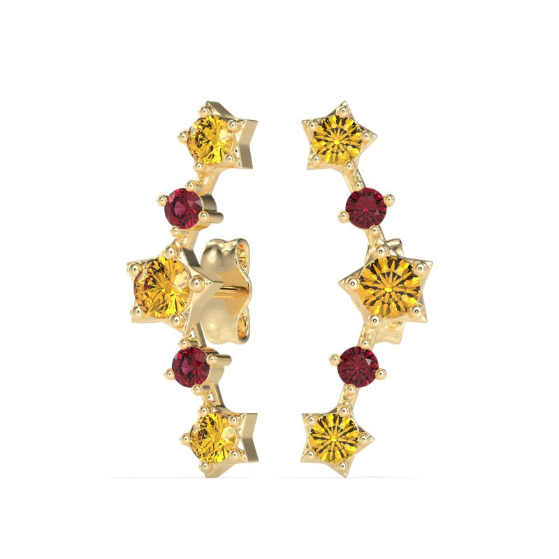 Ear Climber Stud Earrings