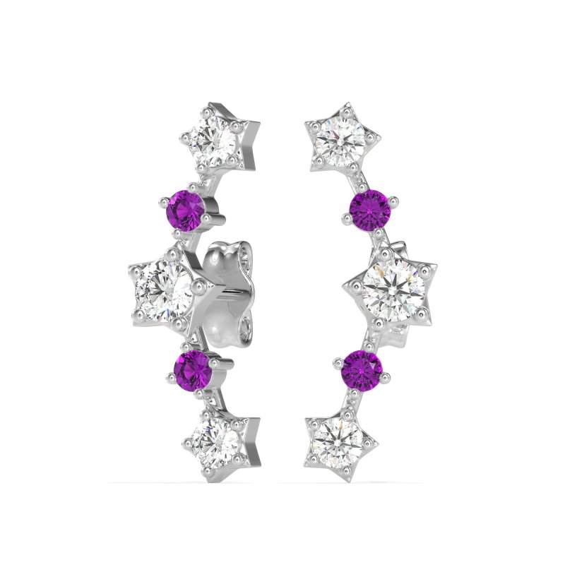 Ear Climber Stud Earrings