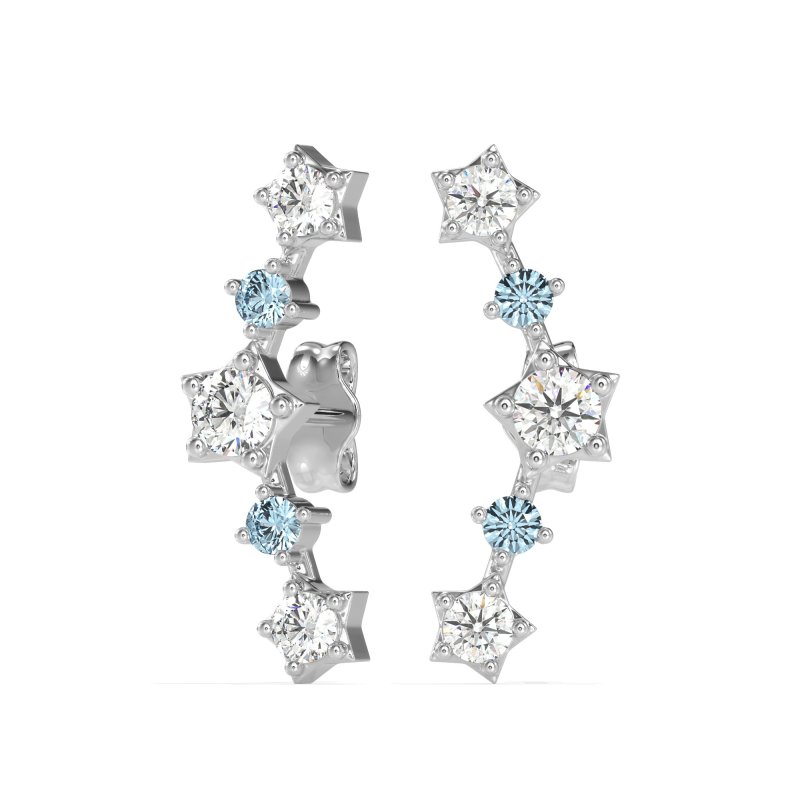 Ear Climber Stud Earrings