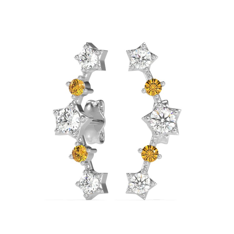 Ear Climber Stud Earrings