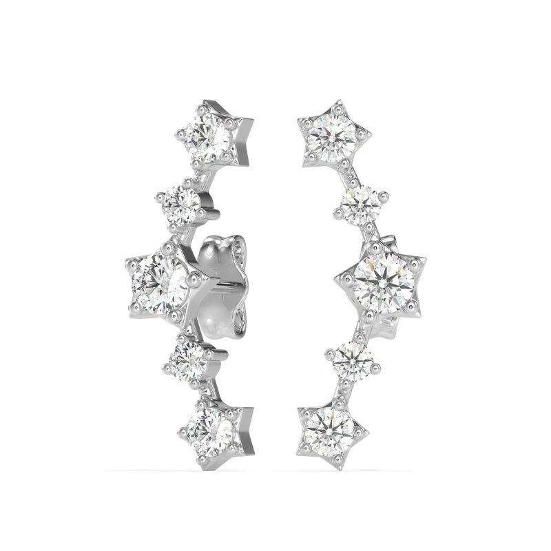 Ear Climber Stud Earrings