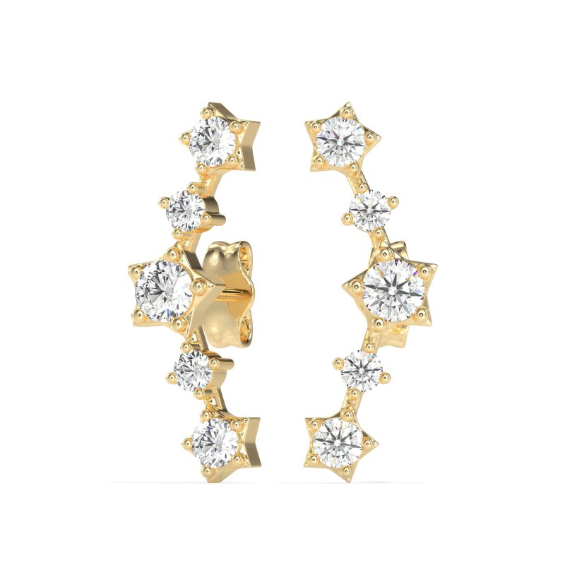 Ear Climber Stud Earrings