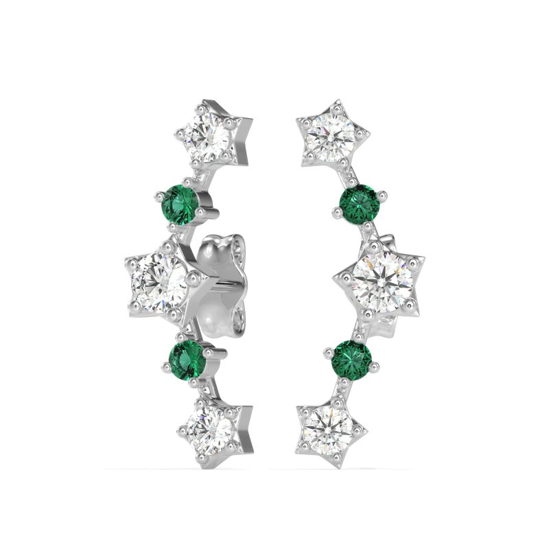 Ear Climber Stud Earrings