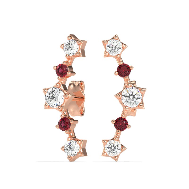 Ear Climber Stud Earrings