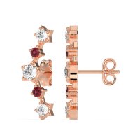 Ear Climber Stud Earrings