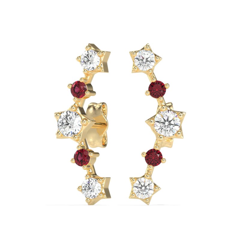 Ear Climber Stud Earrings