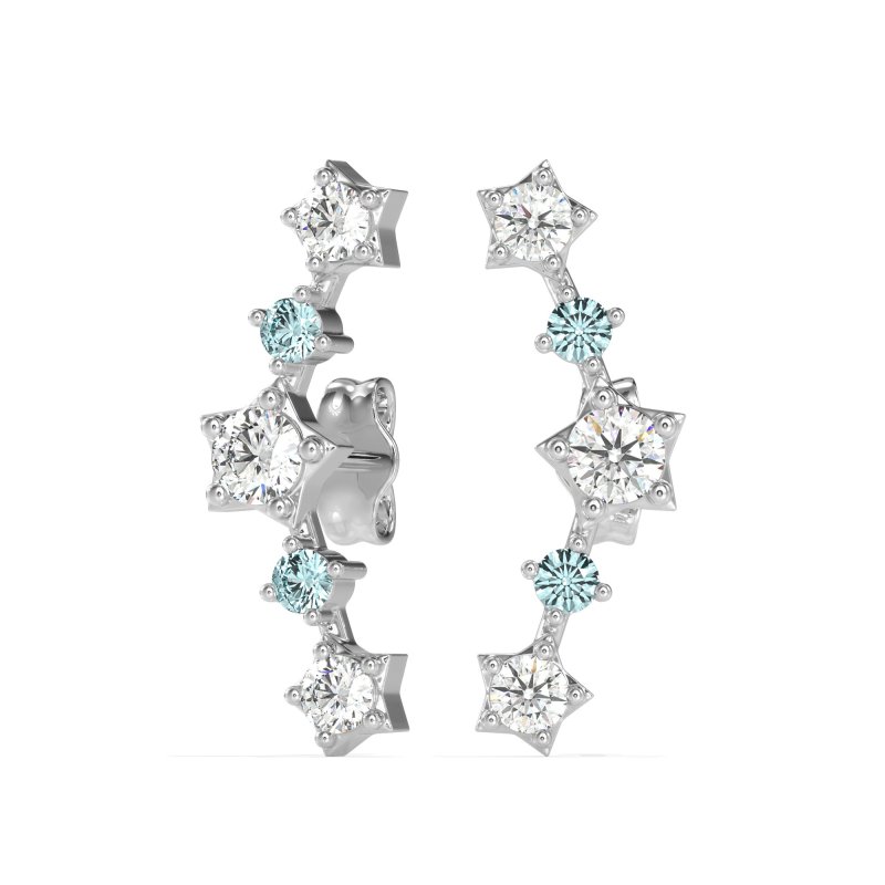 Ear Climber Stud Earrings