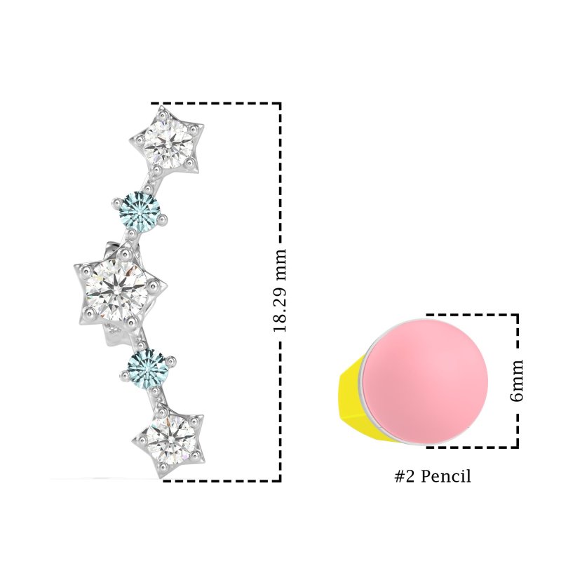 Ear Climber Stud Earrings