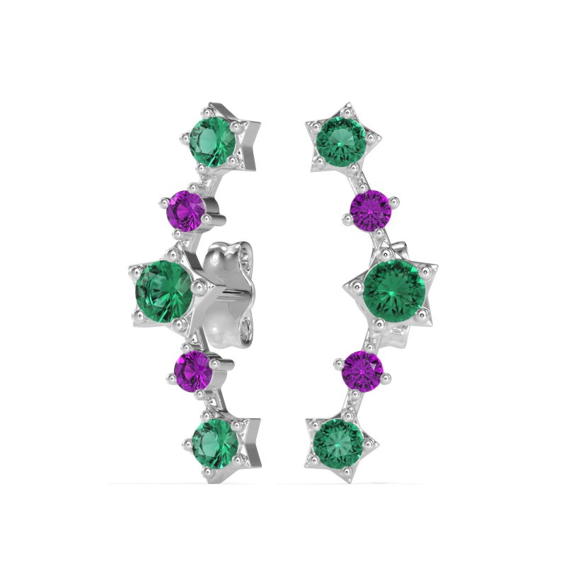 Ear Climber Stud Earrings