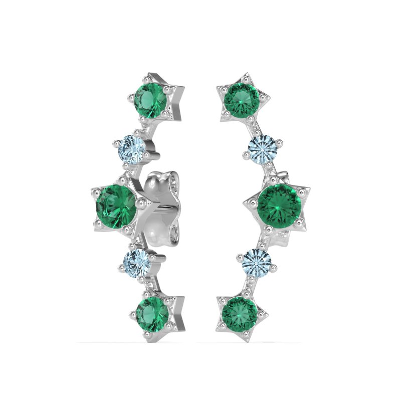 Ear Climber Stud Earrings