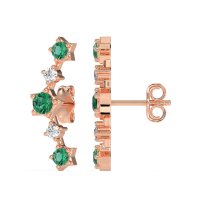 Ear Climber Stud Earrings