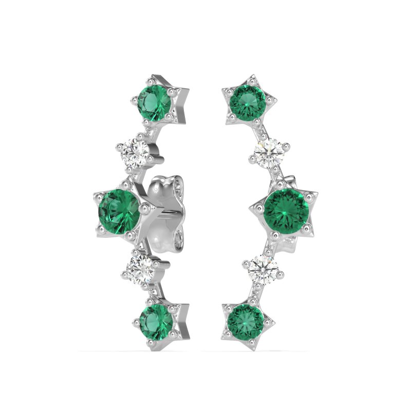 Ear Climber Stud Earrings