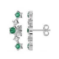 Ear Climber Stud Earrings