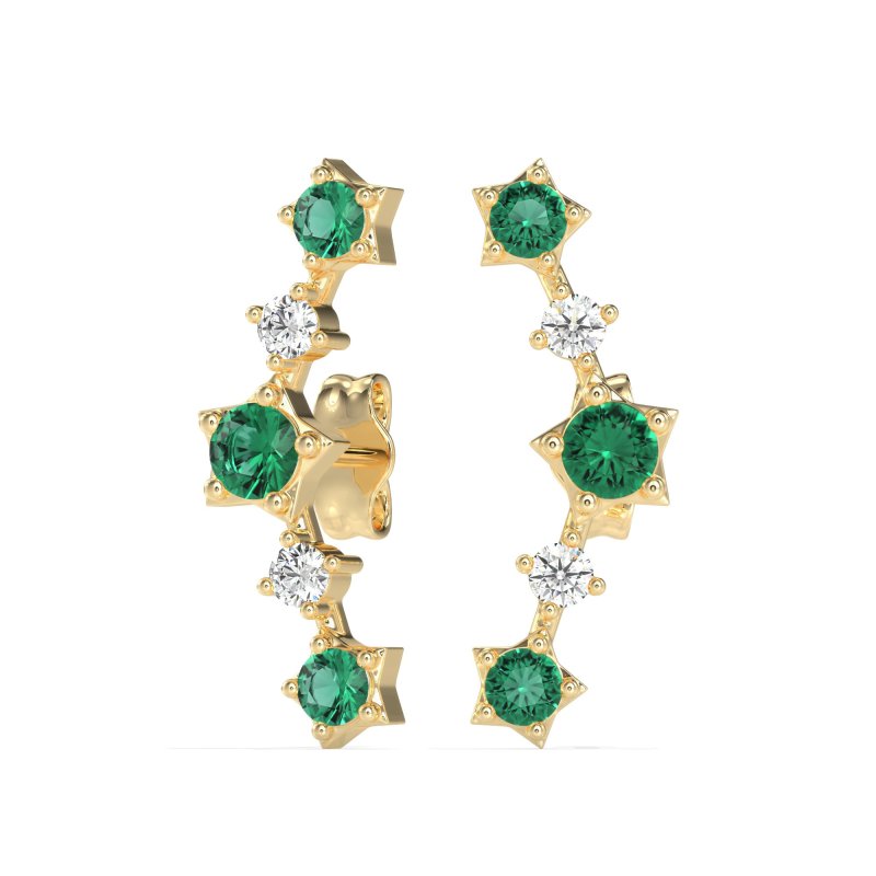 Ear Climber Stud Earrings