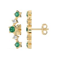 Ear Climber Stud Earrings